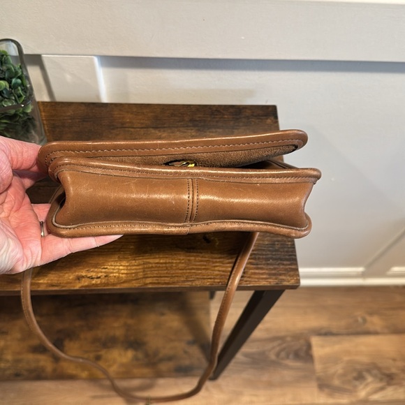 Coach Vintage Leather Compact Pouch bag brown leather turnlock - Picture 5 of 14